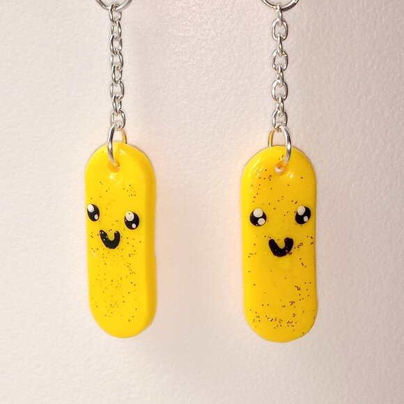 Handmade Dangle Happy Face Earrings - Picture 6 of 11